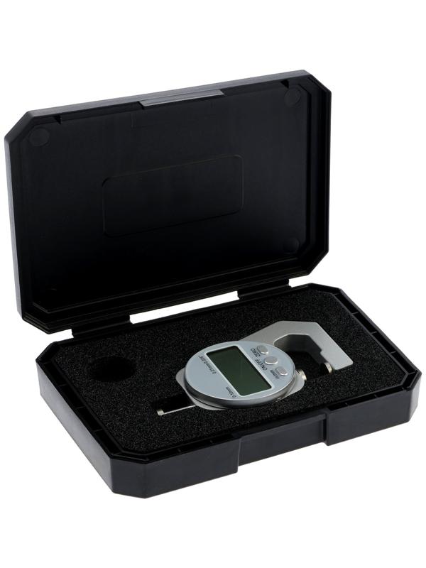 Толщиномер электронный ТУНДРА, металлический, диапазон 0-10 мм, точность 0.01 мм