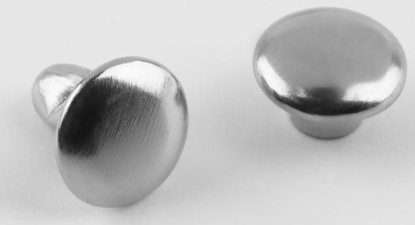 Хольнитен-заклёпка, двусторонний, d=6 мм, h=6 мм, цвет серебряный