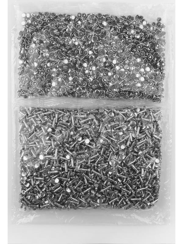 Хольнитен-заклёпка, двусторонний, d=6 мм, h=10 мм, цвет серебряный