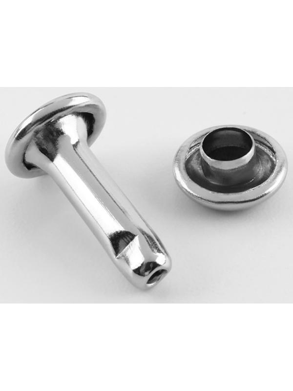 Хольнитен-заклёпка, двусторонний, d=6 мм, h=10 мм, цвет серебряный