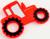 Прорезыватель силиконовый для зубов «Трактор», цвет красный