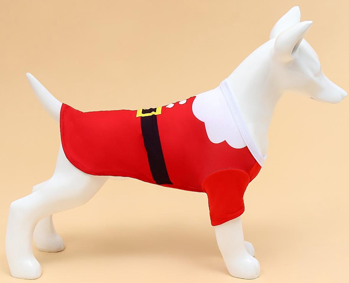 Толстовка для собак с колпаком Santa, размер L (ДС 35, ОГ 45 см)