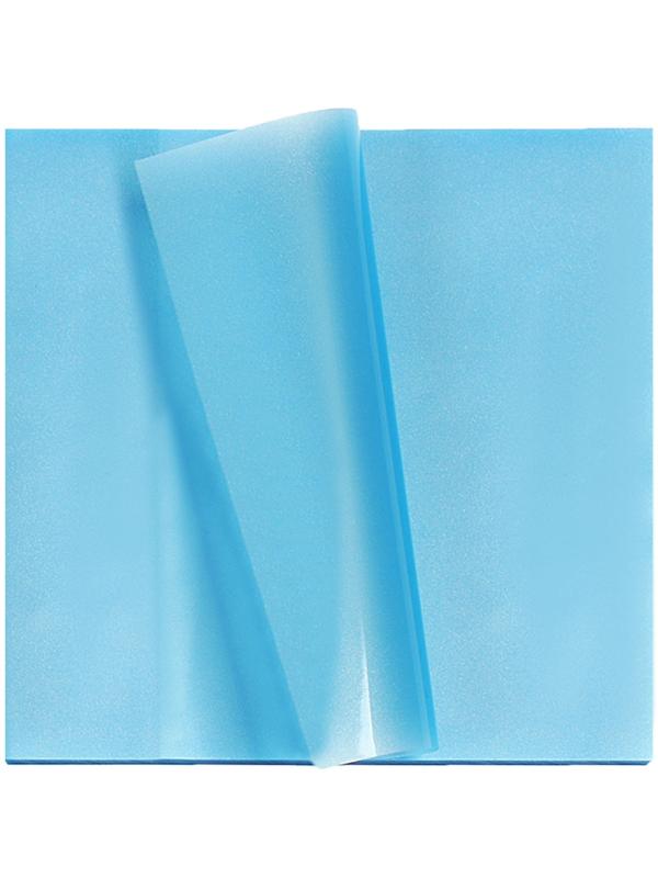 Блок с липким краем 76мм х 76мм 50л пластик прозрачный синий перламутр