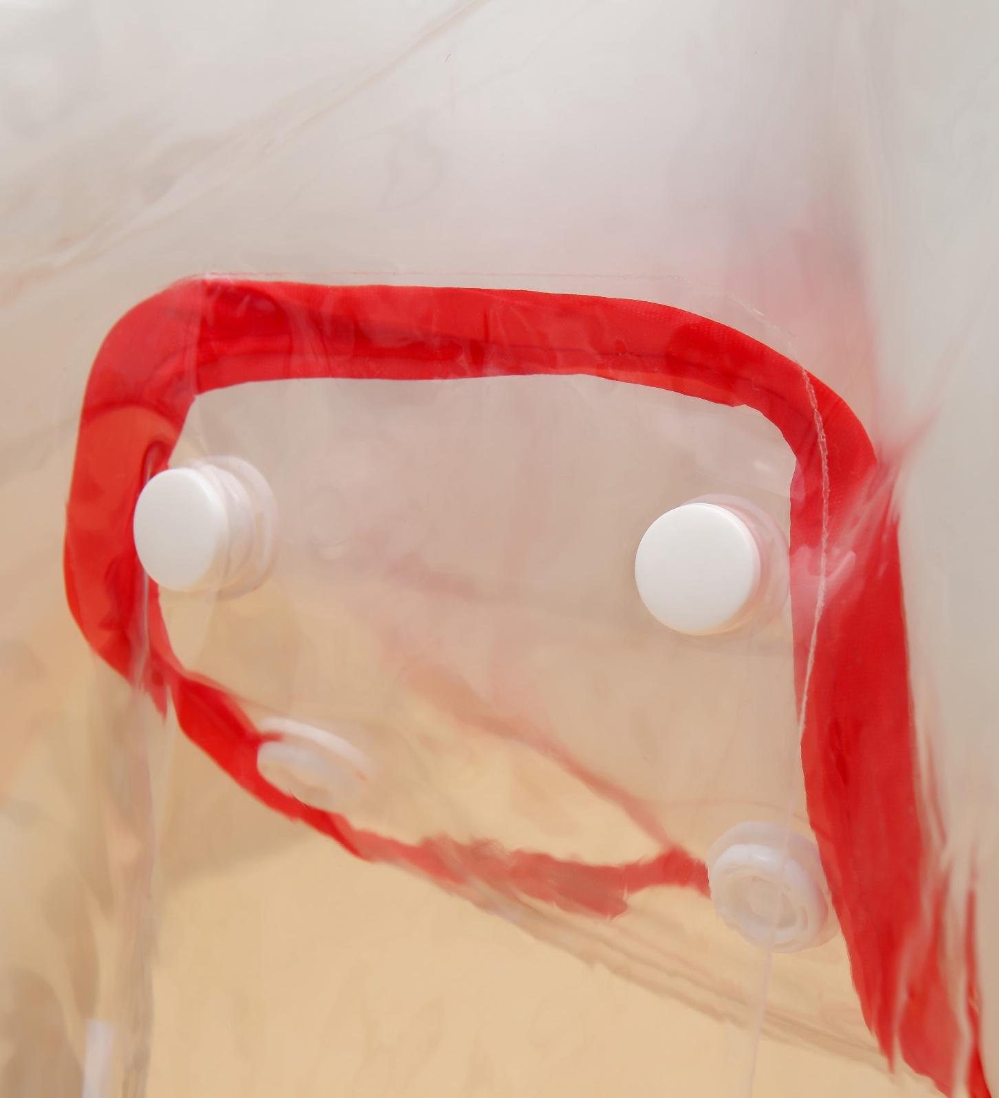 Дождевик для собак, размер L  (ДС 30, ОГ 41-46, ОШ 42 см), красный