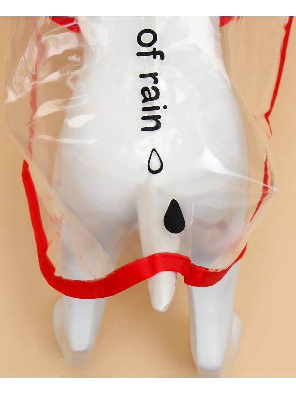 Дождевик для собак, размер L  (ДС 30, ОГ 41-46, ОШ 42 см), красный