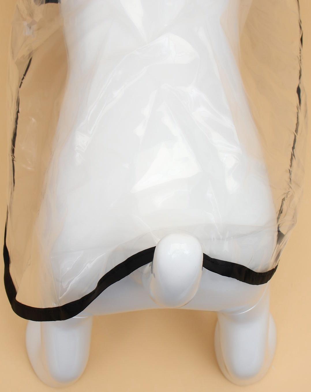 Дождевик для собак, размер 2XL, (ДС 40, ОГ 52-58, ОШ  46 см), чёрный