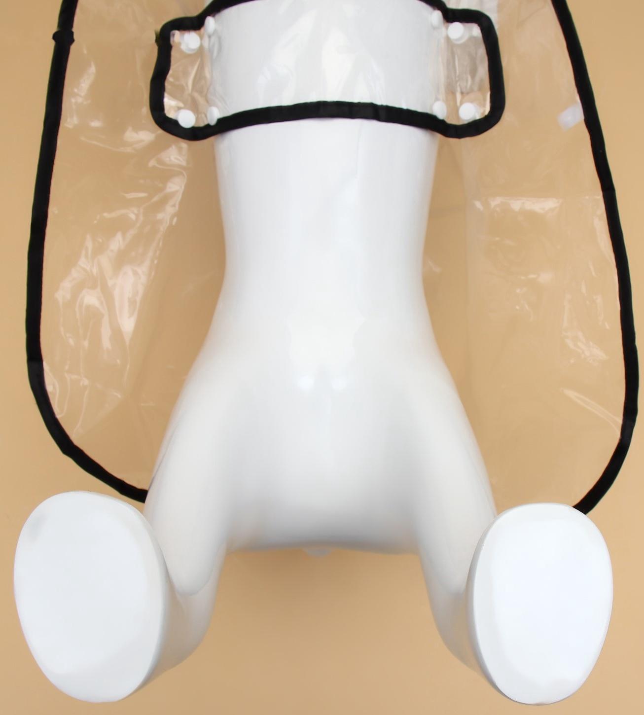 Дождевик для собак, размер 3XL, (ДС 45, ОГ 56-62, ОШ  51 см), чёрный