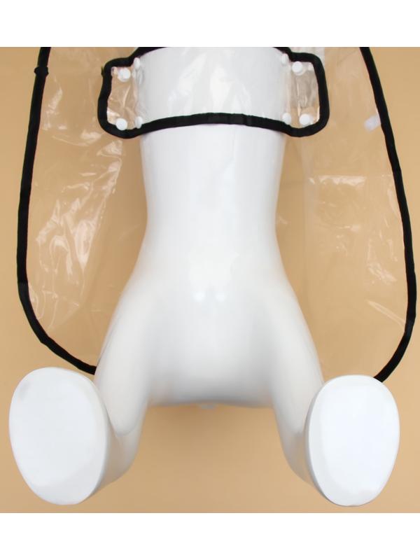 Дождевик для собак, размер 4XL, (ДС 50, ОГ 60-66, ОШ  56 см), чёрный