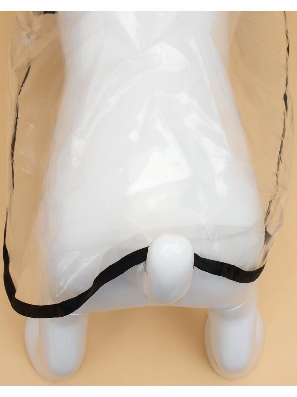 Дождевик для собак, размер 4XL, (ДС 50, ОГ 60-66, ОШ  56 см), чёрный