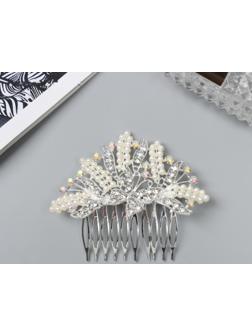 Гребень для волос QF «Келли», бабочка, 8×6 см, серебро