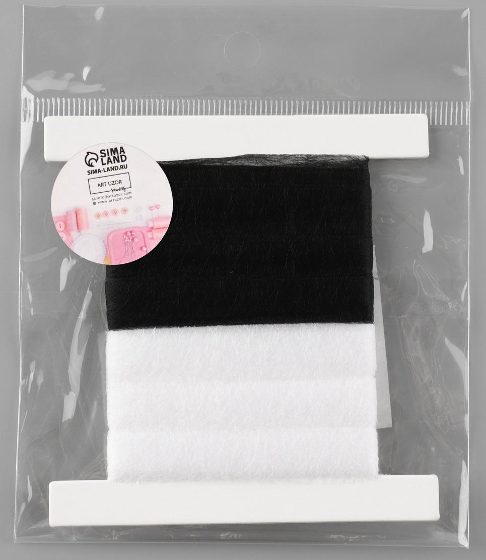 Набор паутинки клеевой, 10 мм, 3 м, 4 шт, цвет чёрный/белый