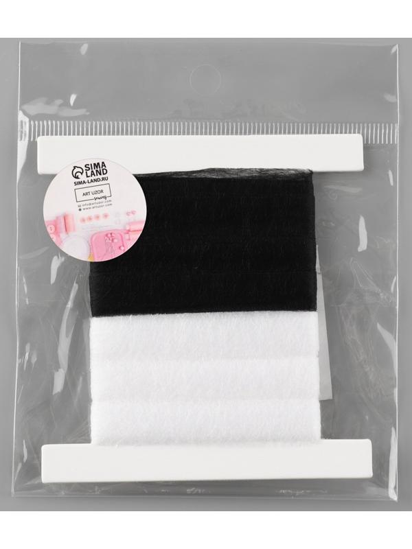 Набор паутинки клеевой, 10 мм, 3 м, 4 шт, цвет чёрный/белый