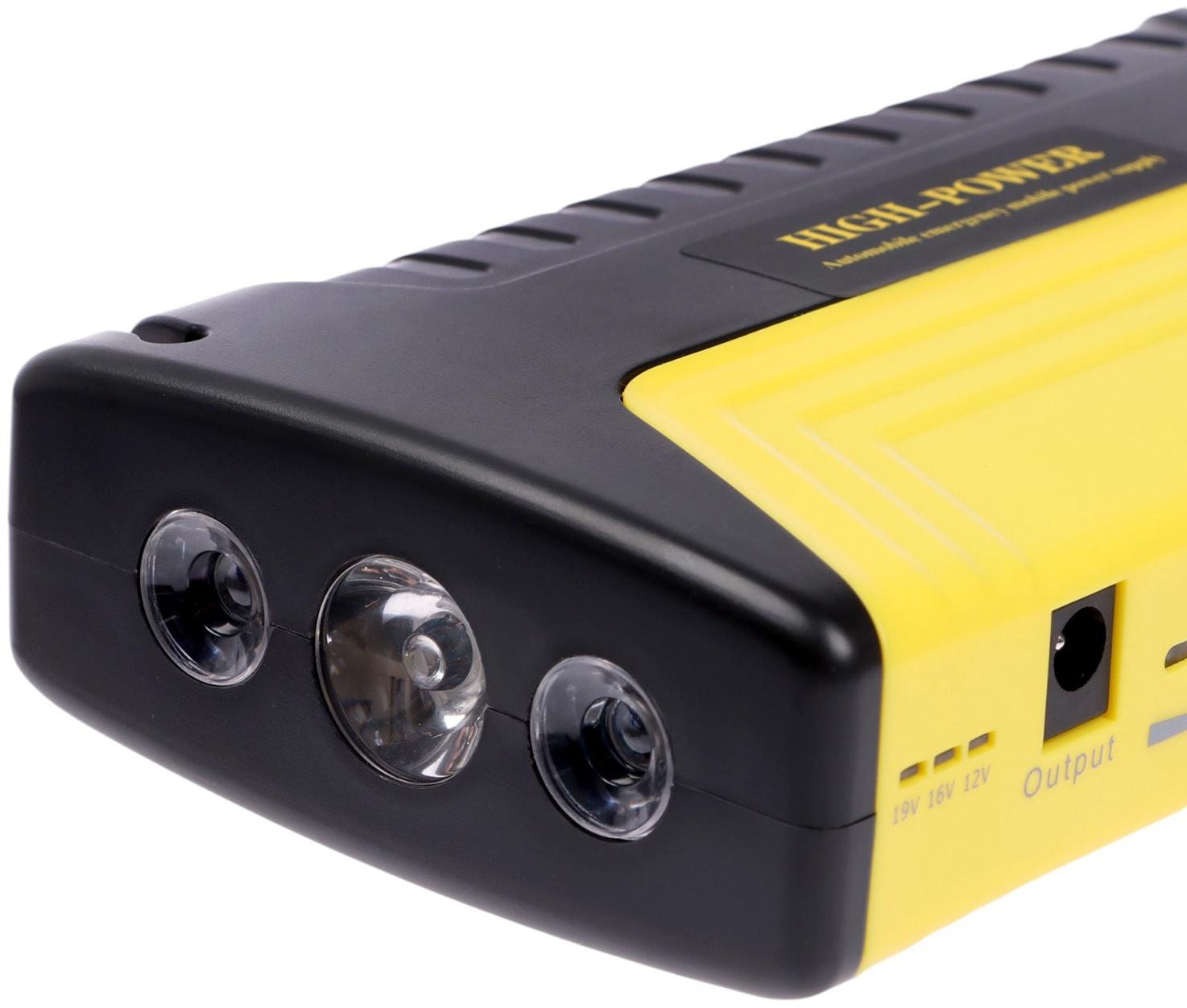 Пуско-зарядное устройство 5400 мАч, 3 LED, 2USB, DC 12V, компрессор