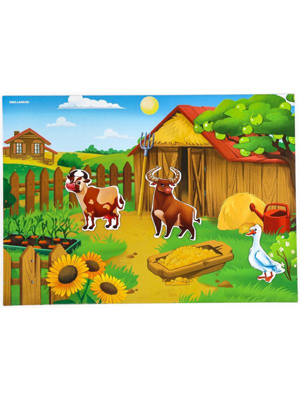 Настольная магнитная игра для малышей «Животные», 28 х 20 см