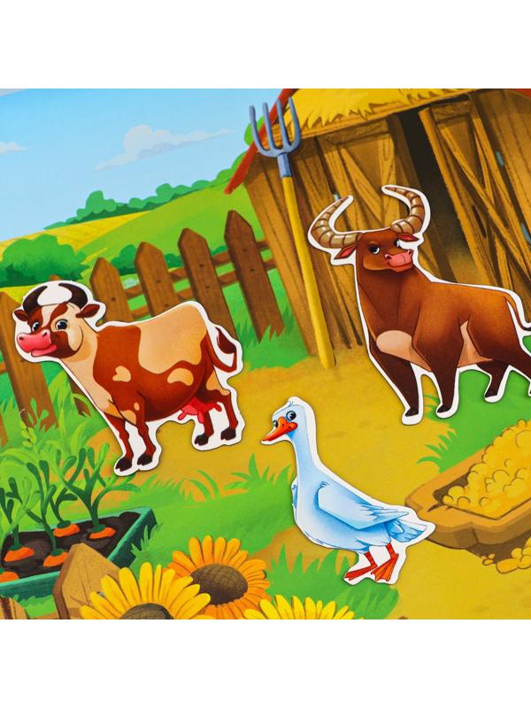 Настольная магнитная игра для малышей «Животные», 28 х 20 см