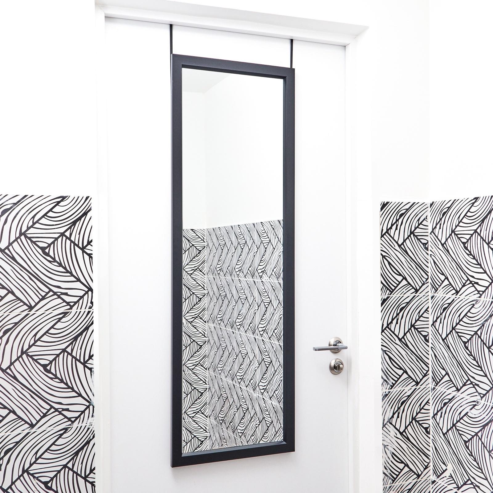 Зеркало Клик Мебель, дверное, подвесное, 400 х 1100 мм, черное