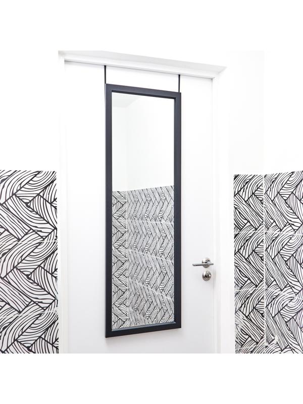 Зеркало Клик Мебель, дверное, подвесное, 400 х 1100 мм, черное