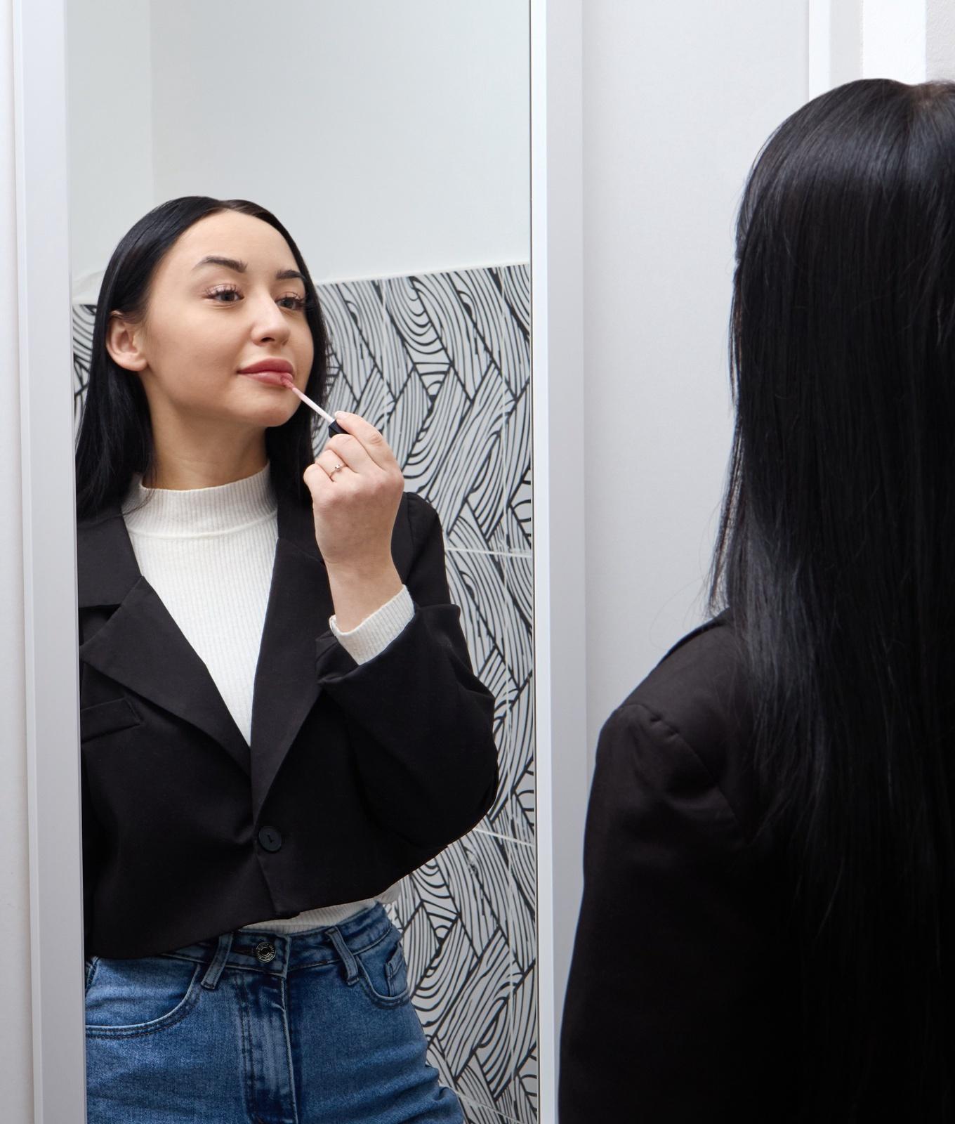 Зеркало Клик Мебель, дверное, подвесное, 400 х 1100 мм, белое