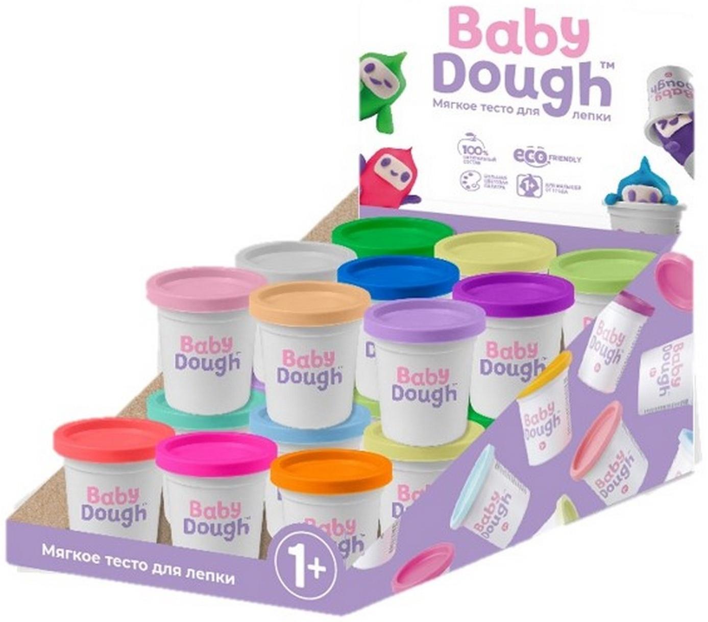 Тесто для лепки «Baby Dough», 24 цвета в шоу-бокс