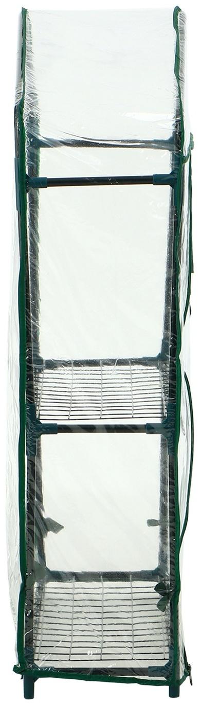 Парник-стеллаж, 2 полки, 93×22×69 см, металлический каркас d=12 мм, чехол плёнка 80 мкм, Greengo
