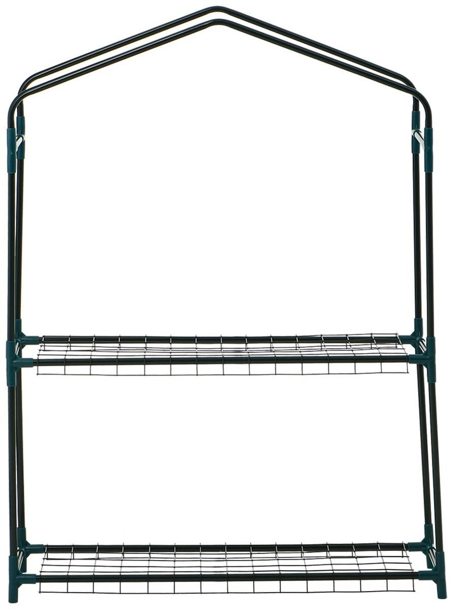 Парник-стеллаж, 2 полки, 93×22×69 см, металлический каркас d=12 мм, чехол плёнка 80 мкм, Greengo