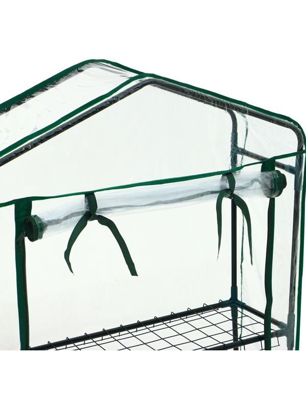 Парник-стеллаж, 2 полки, 93×22×69 см, металлический каркас d=12 мм, чехол плёнка 80 мкм, Greengo
