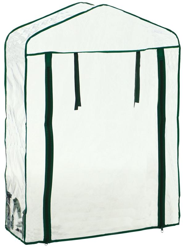 Парник-стеллаж, 2 полки, 93×22×69 см, металлический каркас d=12 мм, чехол плёнка 80 мкм, Greengo