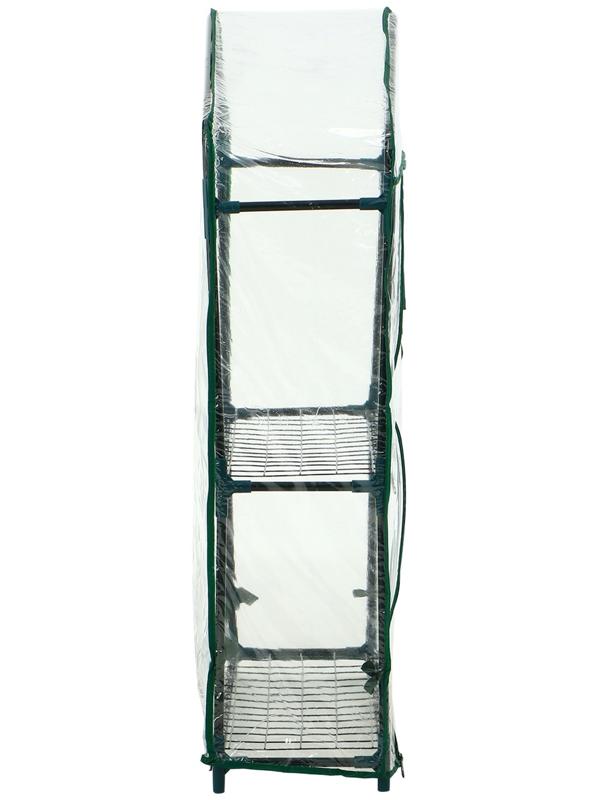 Парник-стеллаж, 2 полки, 93×22×69 см, металлический каркас d=12 мм, чехол плёнка 80 мкм, Greengo