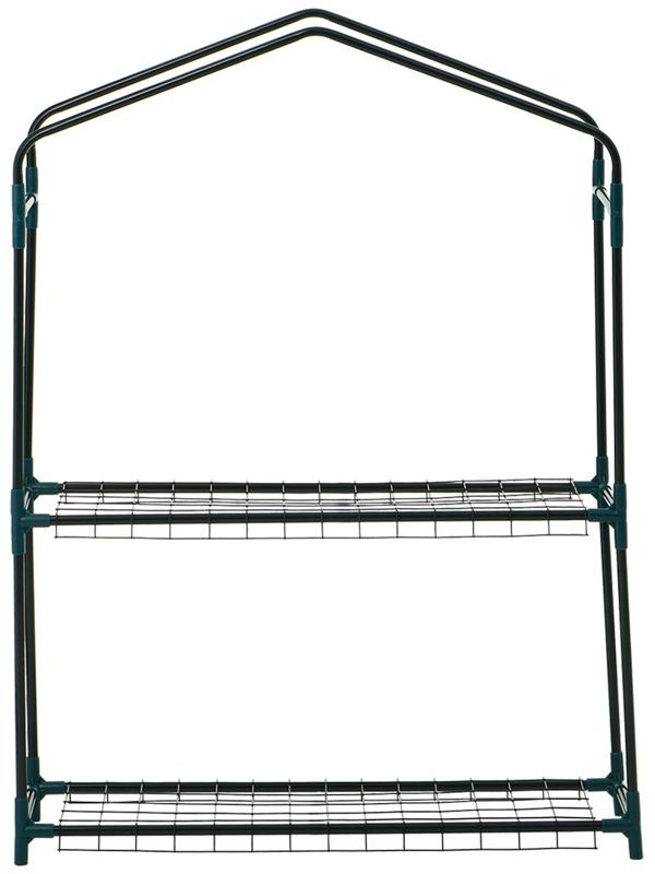 Парник-стеллаж, 2 полки, 93×22×69 см, металлический каркас d=12 мм, чехол плёнка 80 мкм, Greengo