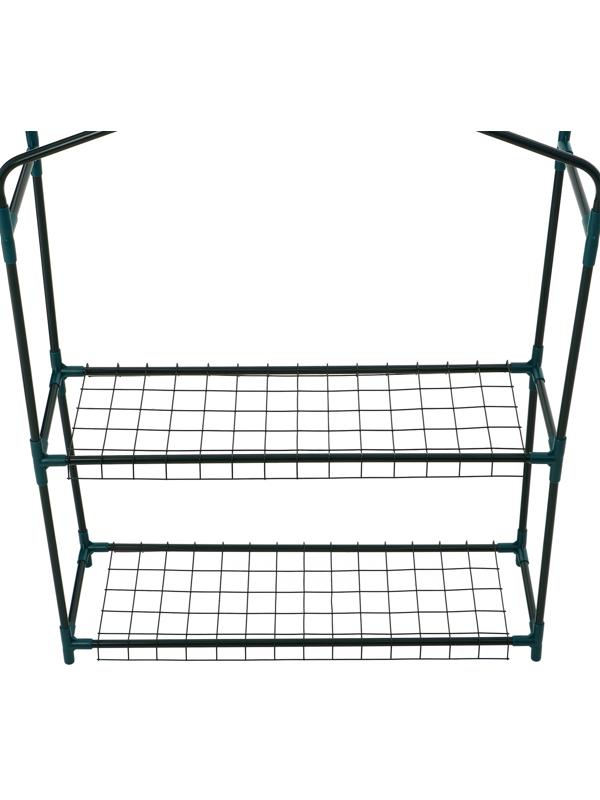 Парник-стеллаж, 2 полки, 93×22×69 см, металлический каркас d=12 мм, чехол плёнка 80 мкм, Greengo