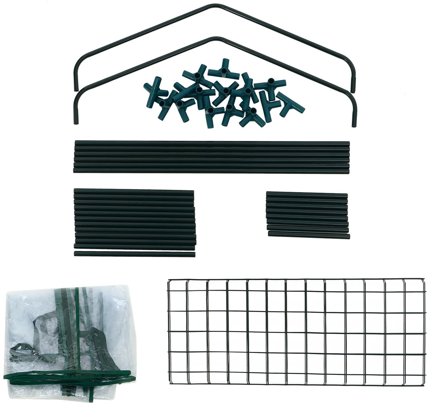 Парник-стеллаж, 3 полки, 110×22×65 см, металлический каркас d=12 мм, чехол плёнка 80 мкм, Greengo