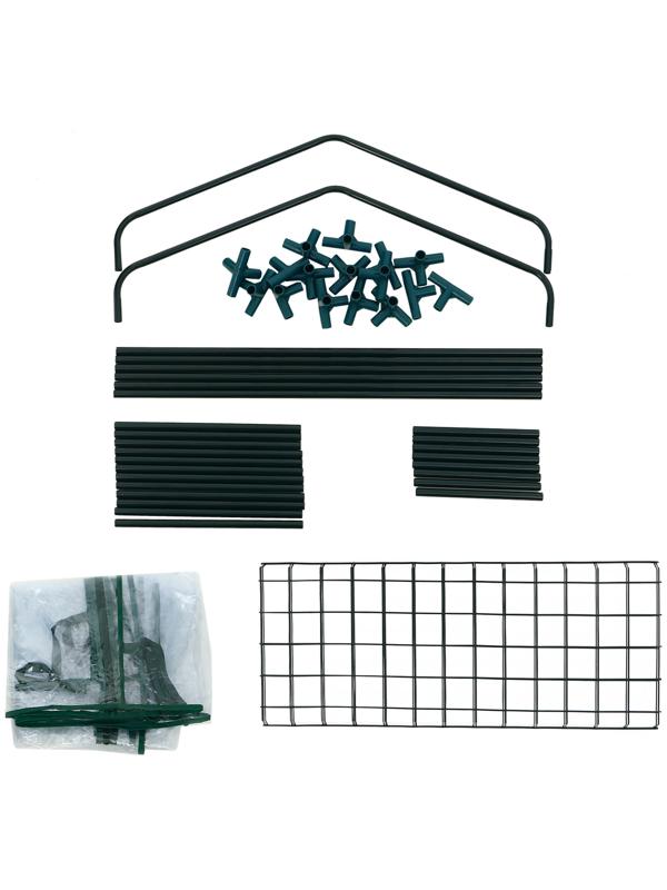Парник-стеллаж, 3 полки, 110×22×65 см, металлический каркас d=12 мм, чехол плёнка 80 мкм, Greengo