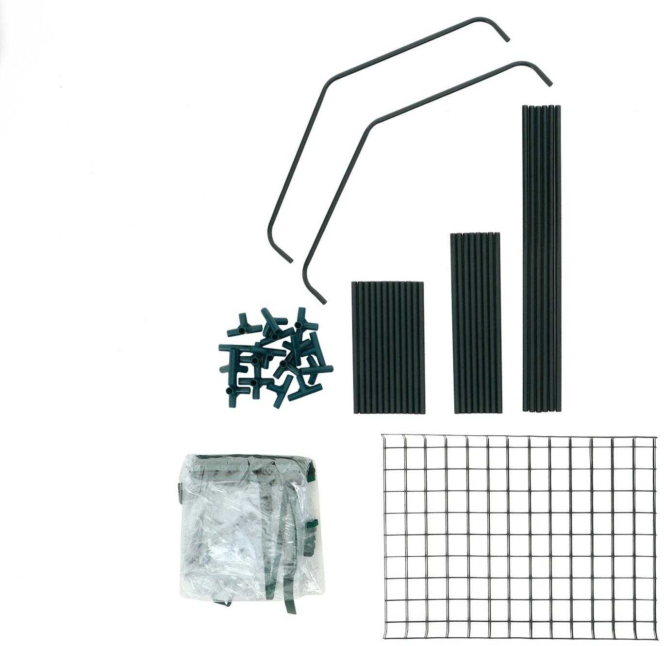 Парник-стеллаж, 3 полки, 110×40×65 см, металлический каркас d=16 мм, чехол плёнка 80 мкм, Greengo