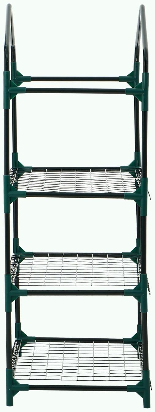Парник-стеллаж, 3 полки, 110×40×65 см, металлический каркас d=16 мм, чехол плёнка 80 мкм, Greengo