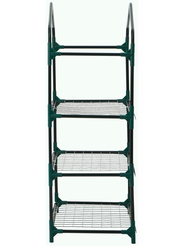 Парник-стеллаж, 3 полки, 110×40×65 см, металлический каркас d=16 мм, чехол плёнка 80 мкм, Greengo