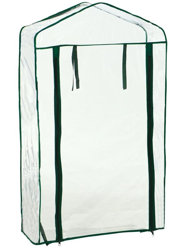 Парник-стеллаж, 3 полки, 110×40×65 см, металлический каркас d=16 мм, чехол плёнка 80 мкм, Greengo