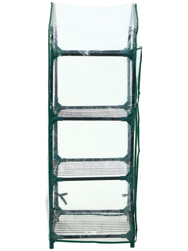 Парник-стеллаж, 3 полки, 110×40×65 см, металлический каркас d=16 мм, чехол плёнка 80 мкм, Greengo