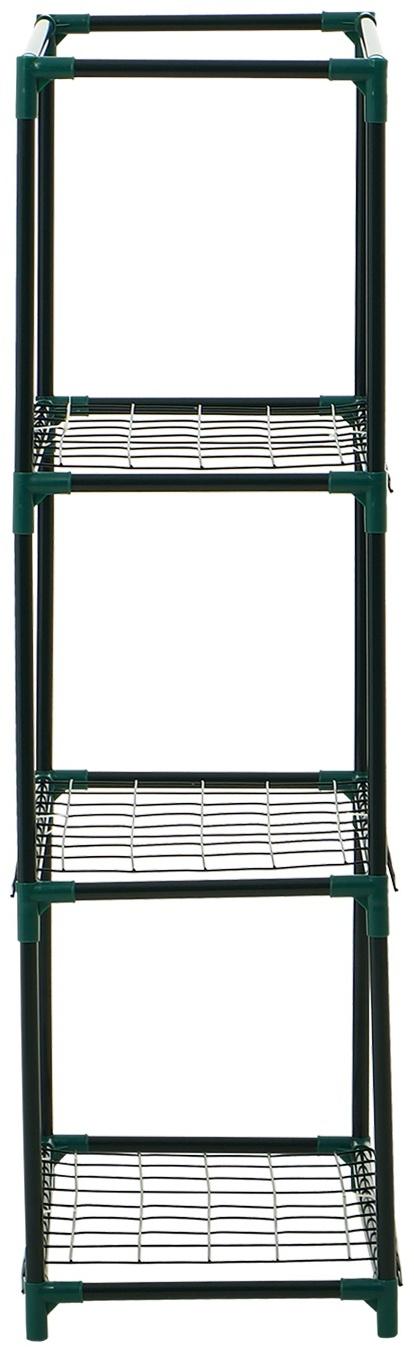 Парник-стеллаж, 3 полки, 80×24×46 см, металлический каркас d=12 мм, чехол плёнка 80 мкм, Greengo