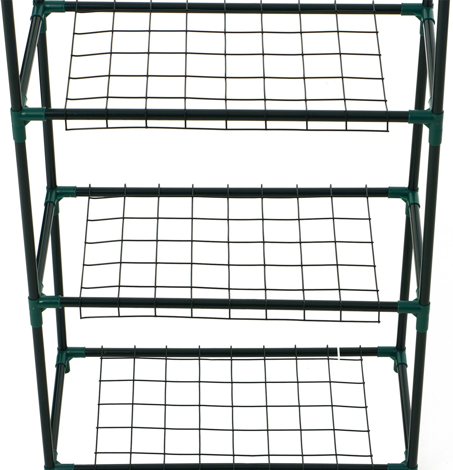 Парник-стеллаж, 3 полки, 80×24×46 см, металлический каркас d=12 мм, чехол плёнка 80 мкм, Greengo