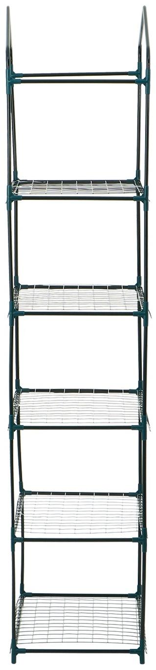 Стеллаж для рассады, 5 полок, 190×40×65 см, металлический каркас d=12 мм, без чехла, Greengo