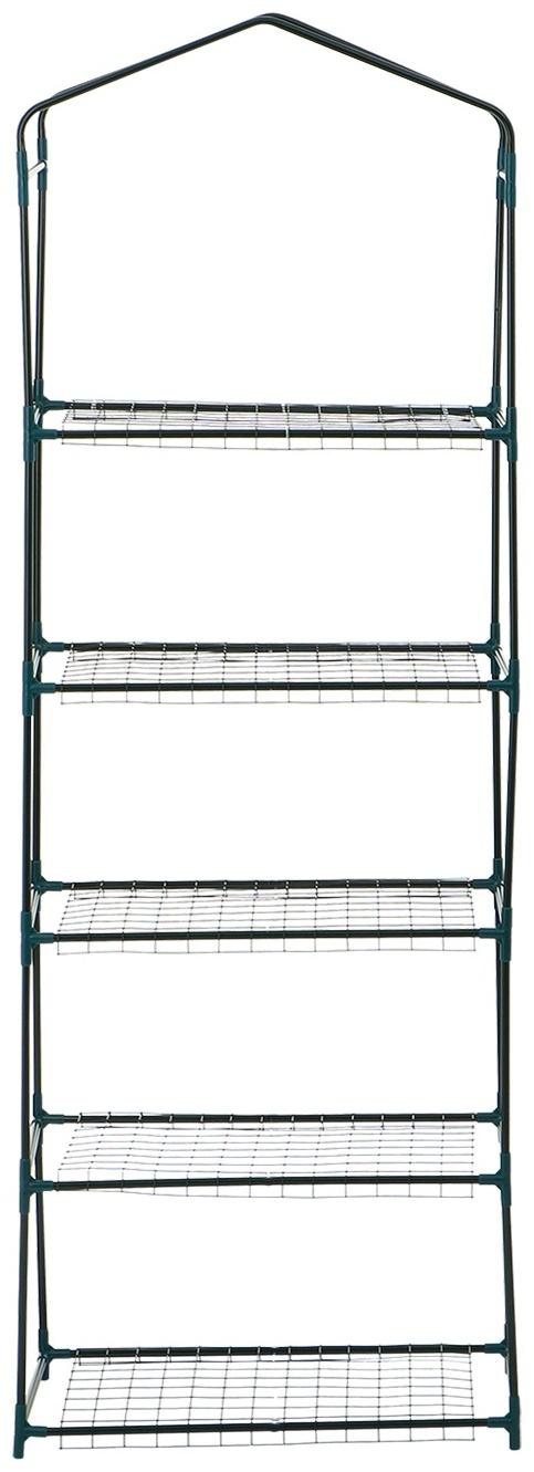 Стеллаж для рассады, 5 полок, 190×40×65 см, металлический каркас d=12 мм, без чехла, Greengo