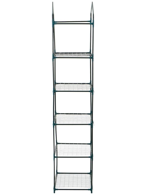 Стеллаж для рассады, 5 полок, 190×40×65 см, металлический каркас d=12 мм, без чехла, Greengo