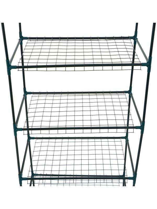 Стеллаж для рассады, 5 полок, 190×40×65 см, металлический каркас d=12 мм, без чехла, Greengo