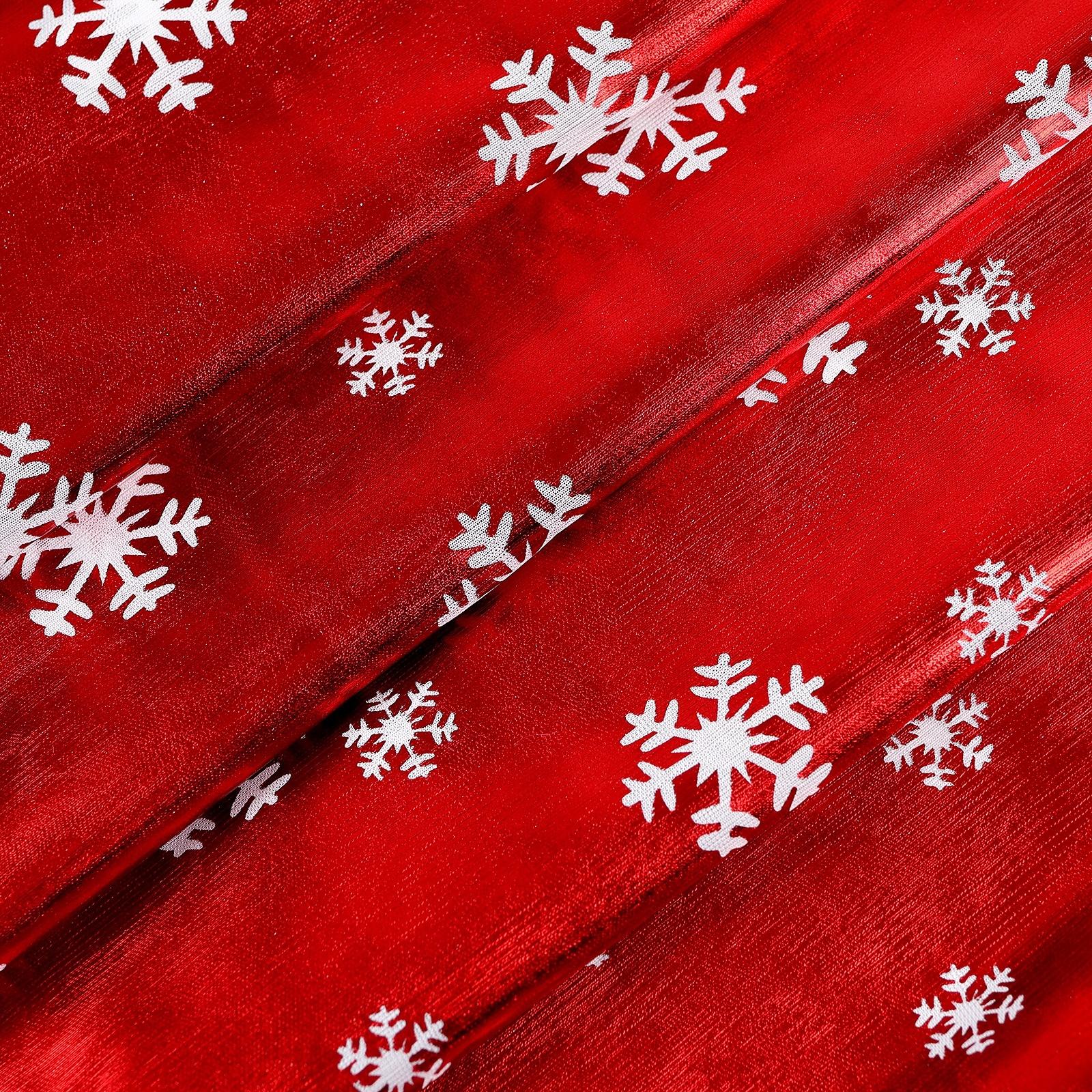 Ткань для рукоделия, «Белые снежинки», красный, лоскут 100 × 150 см