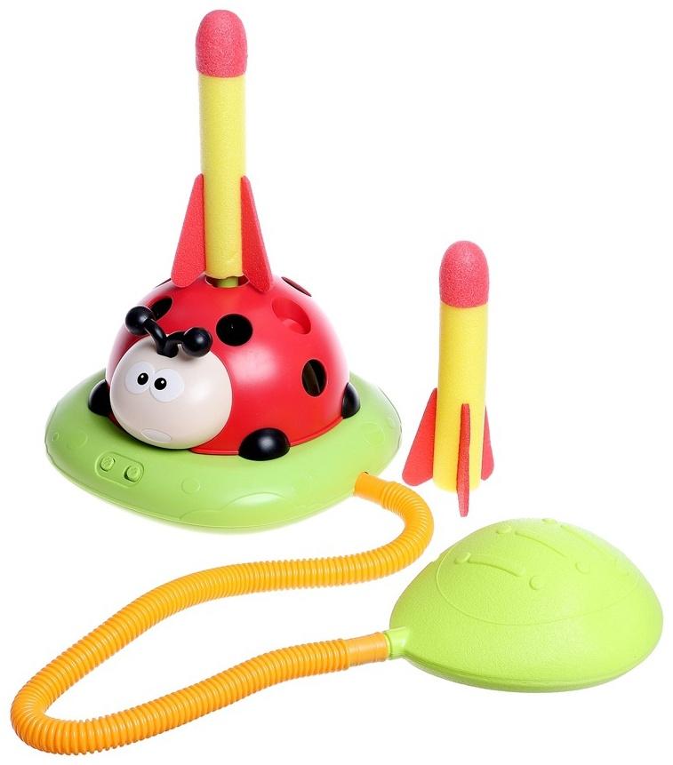 Тренажер - игра 3 в 1 «Божья коровка», электронная скакалка, кольцеброс, ракетница