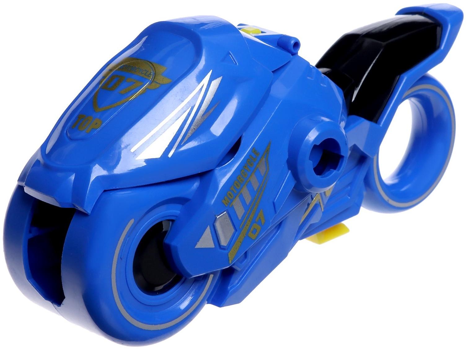 Игровой набор боевых волчков «Мото файтер», 2 волчка, 1 устройство для запуска, световые эффекты