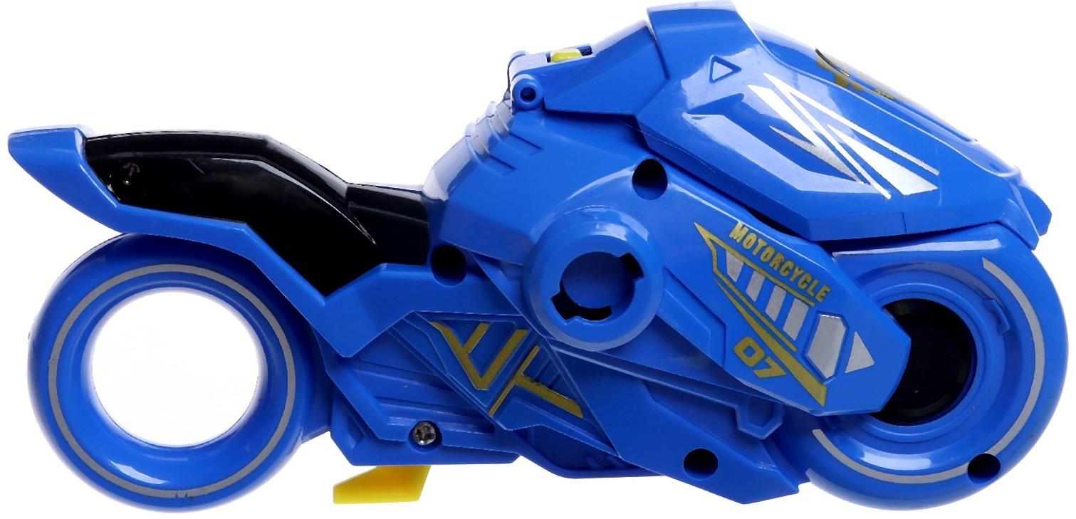 Игровой набор боевых волчков «Мото файтер», 2 волчка, 1 устройство для запуска, световые эффекты