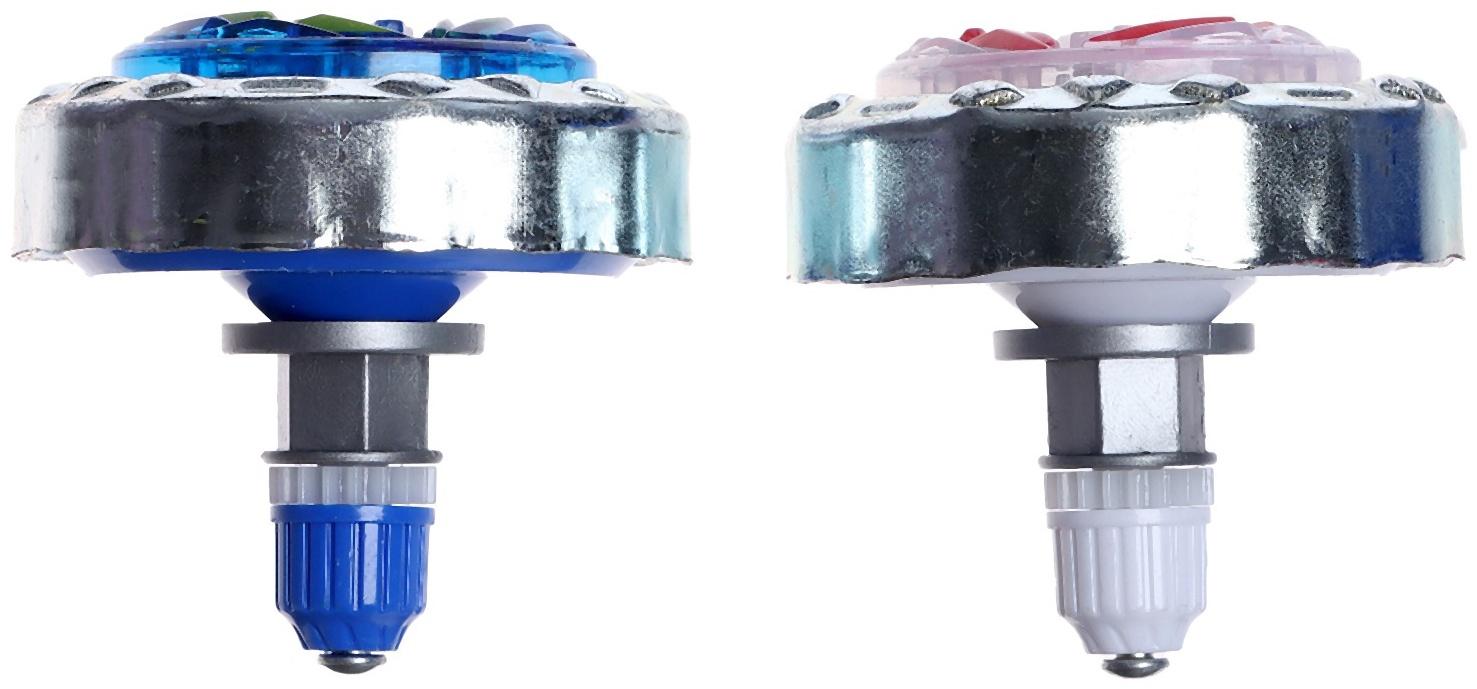 Игровой набор боевых волчков «Мото файтер», 2 волчка, 1 устройство для запуска, световые эффекты