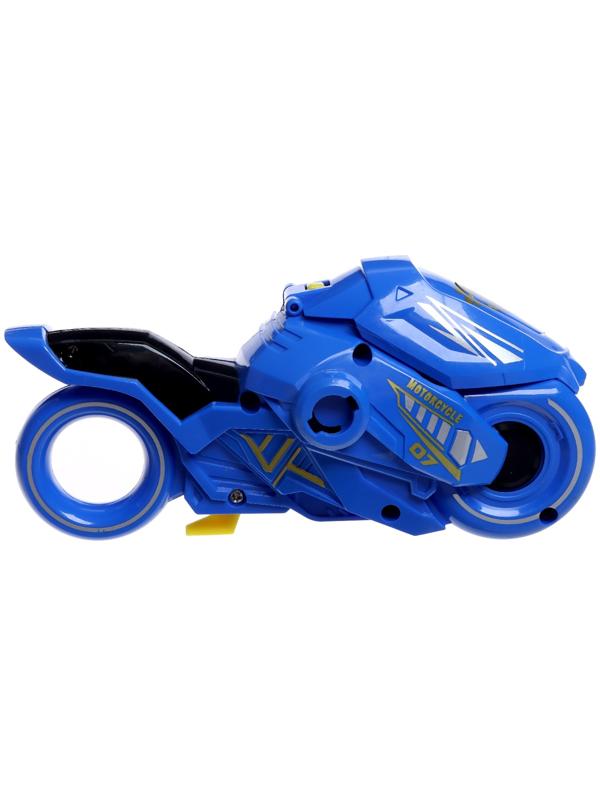 Игровой набор боевых волчков «Мото файтер», 2 волчка, 1 устройство для запуска, световые эффекты