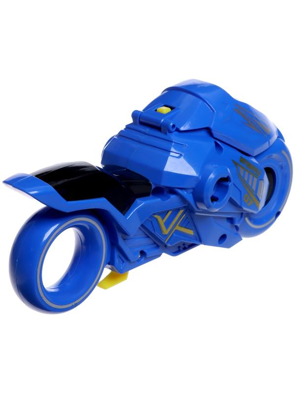 Игровой набор боевых волчков «Мото файтер», 2 волчка, 1 устройство для запуска, световые эффекты